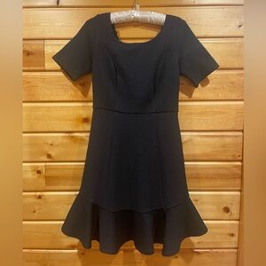 HD in Paris (Anthropologie) Elegant Black Midi Dress Size 6